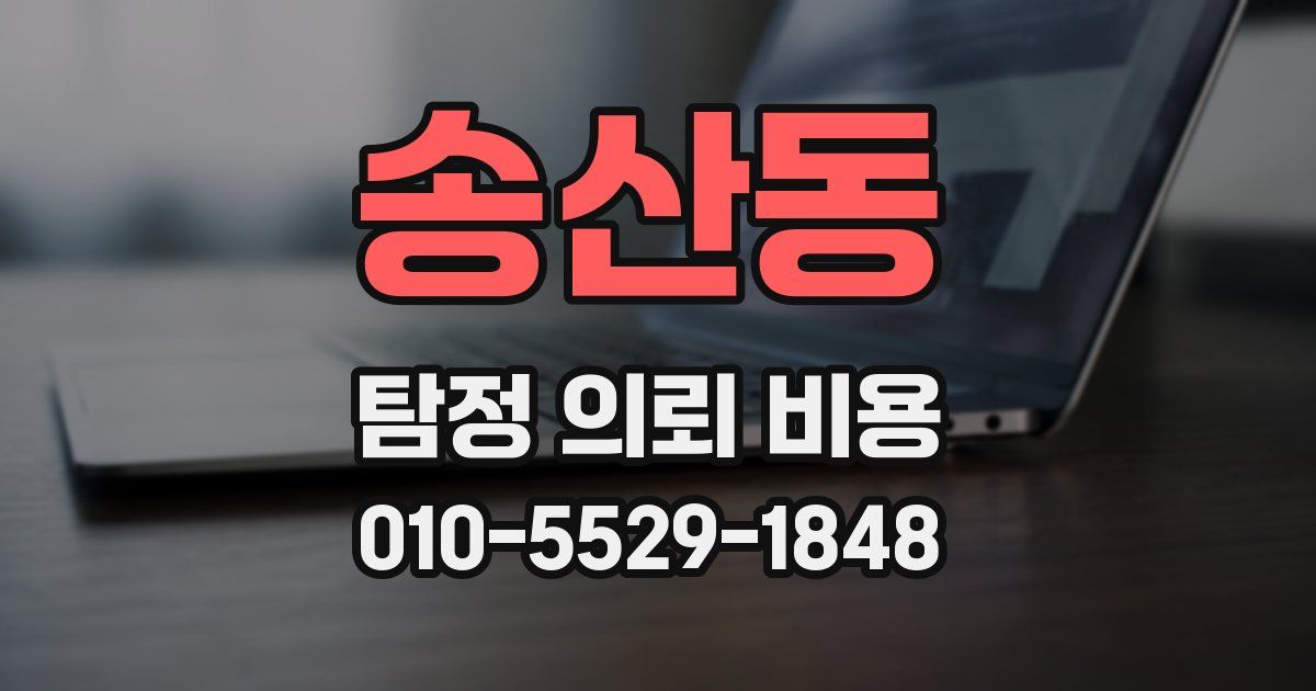 송산동 탐정 의뢰 비용