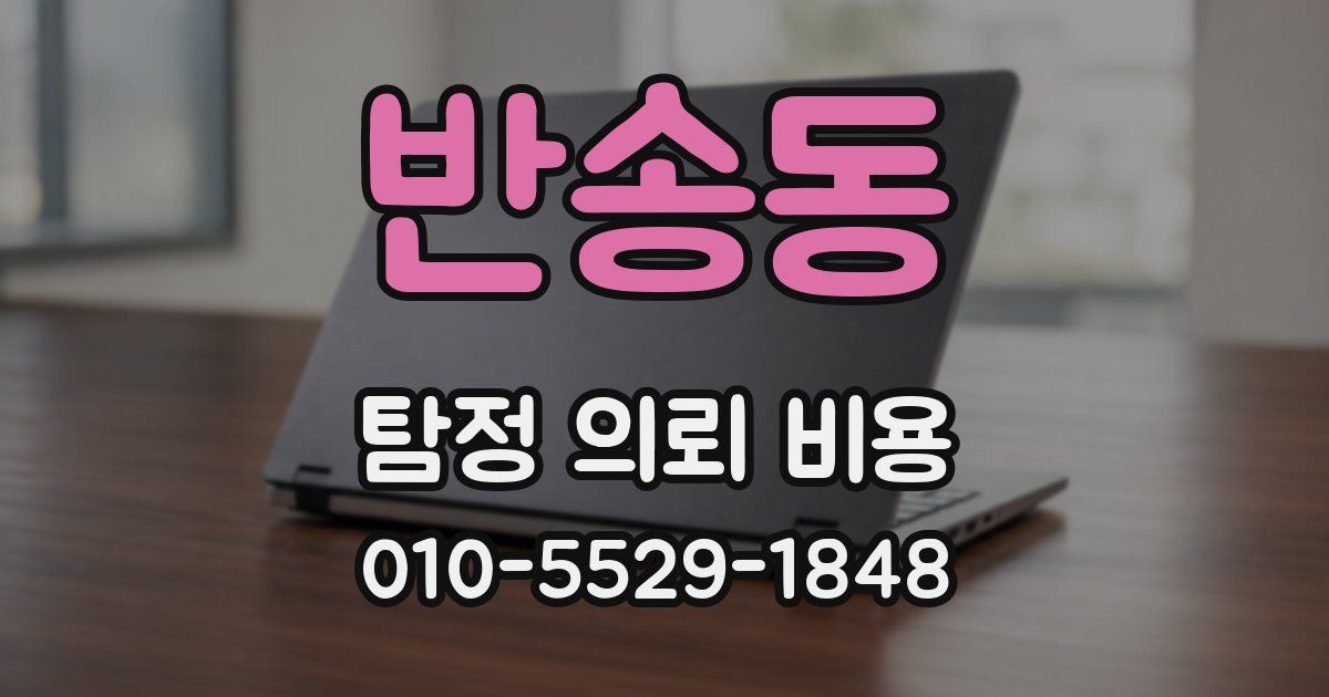 반송동 탐정 의뢰 비용