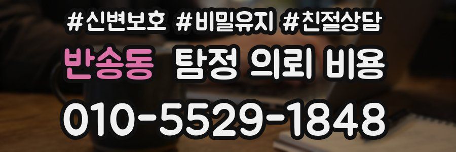 반송동 탐정 의뢰 비용