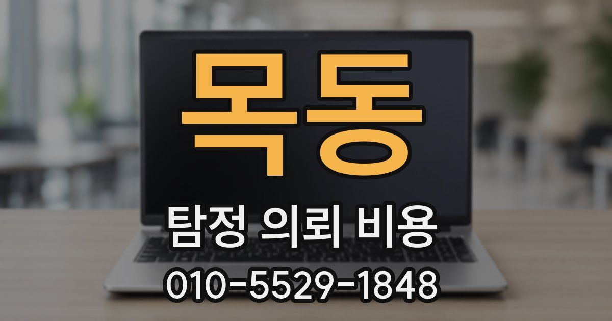 목동 탐정 의뢰 비용