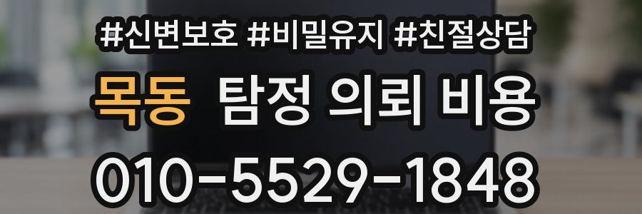 목동 탐정 의뢰 비용