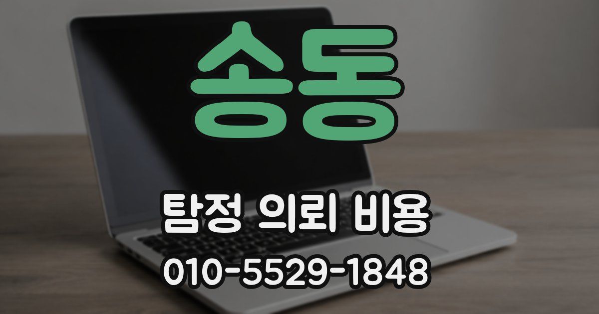 송동 탐정 의뢰 비용