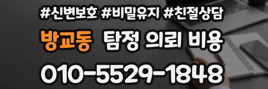 방교동 탐정 의뢰 비용
