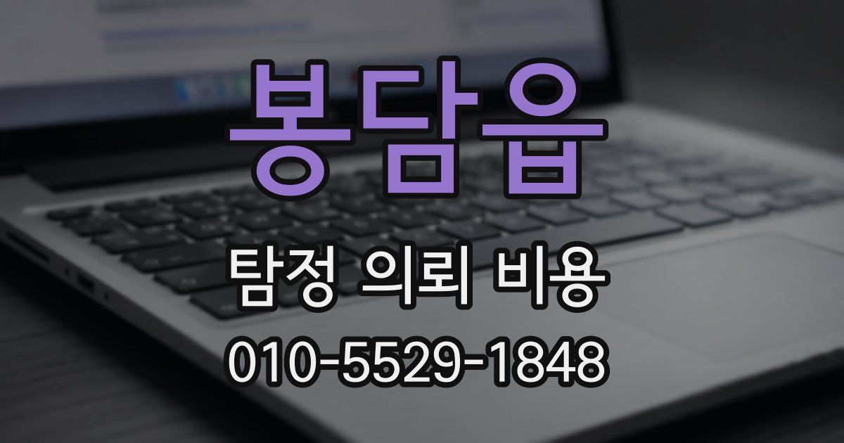 봉담읍 탐정 의뢰 비용