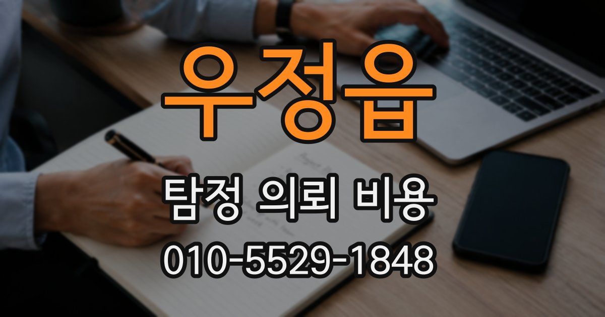 우정읍 탐정 의뢰 비용