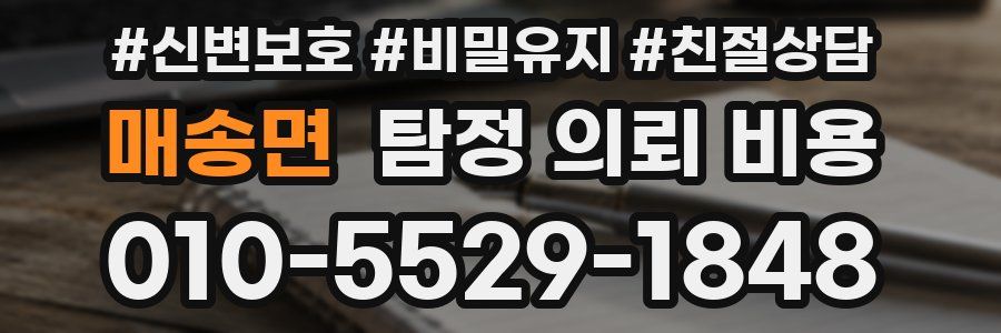 매송면 탐정 의뢰 비용
