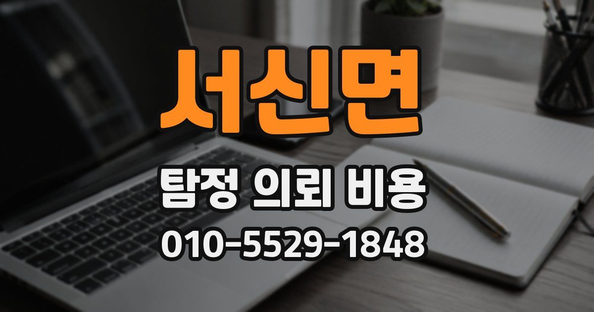 서신면 탐정 의뢰 비용
