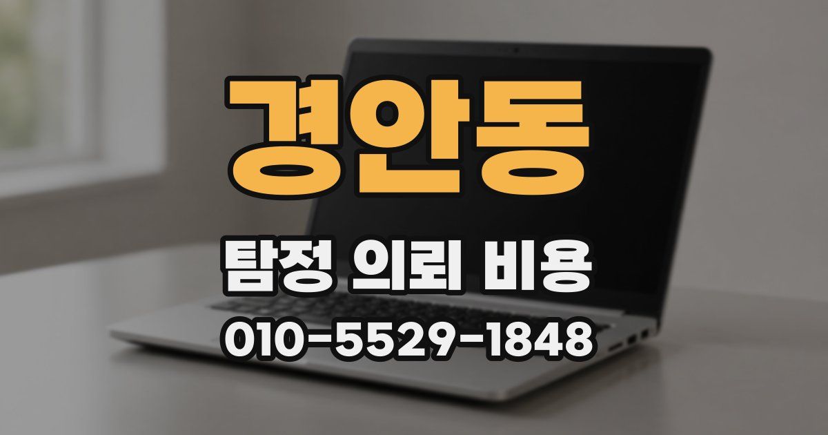 경안동 탐정 의뢰 비용