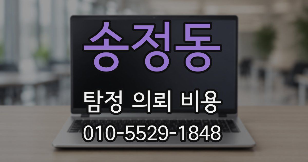 송정동 탐정 의뢰 비용