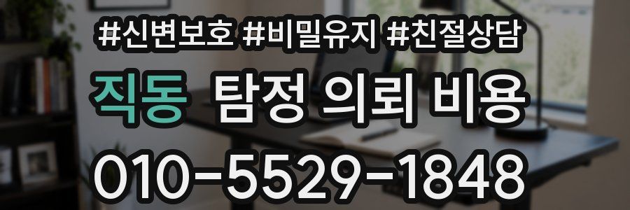 직동 탐정 의뢰 비용