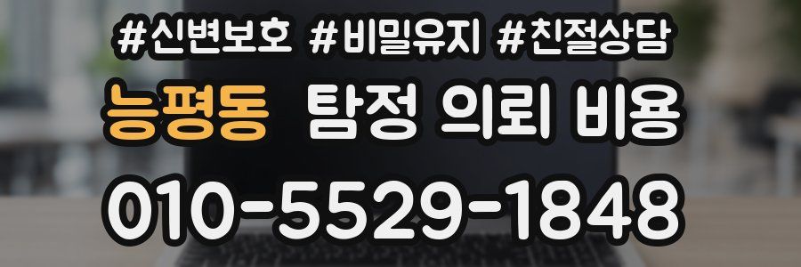 능평동 탐정 의뢰 비용