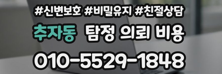 추자동 탐정 의뢰 비용