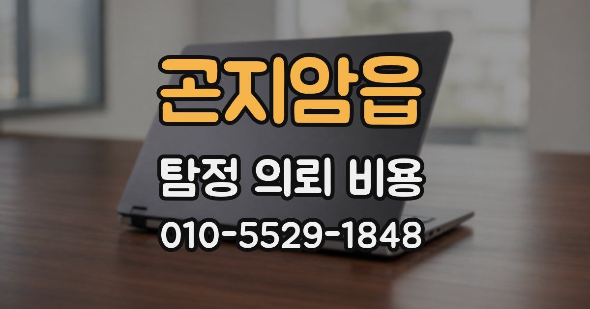 곤지암읍 탐정 의뢰 비용