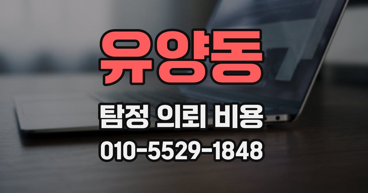 유양동 탐정 의뢰 비용