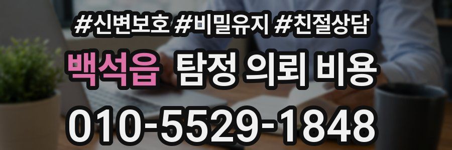 백석읍 탐정 의뢰 비용