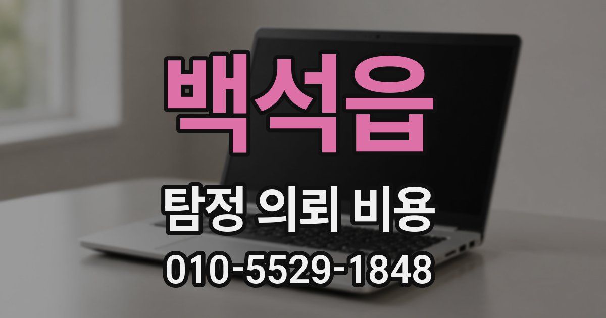 백석읍 탐정 의뢰 비용