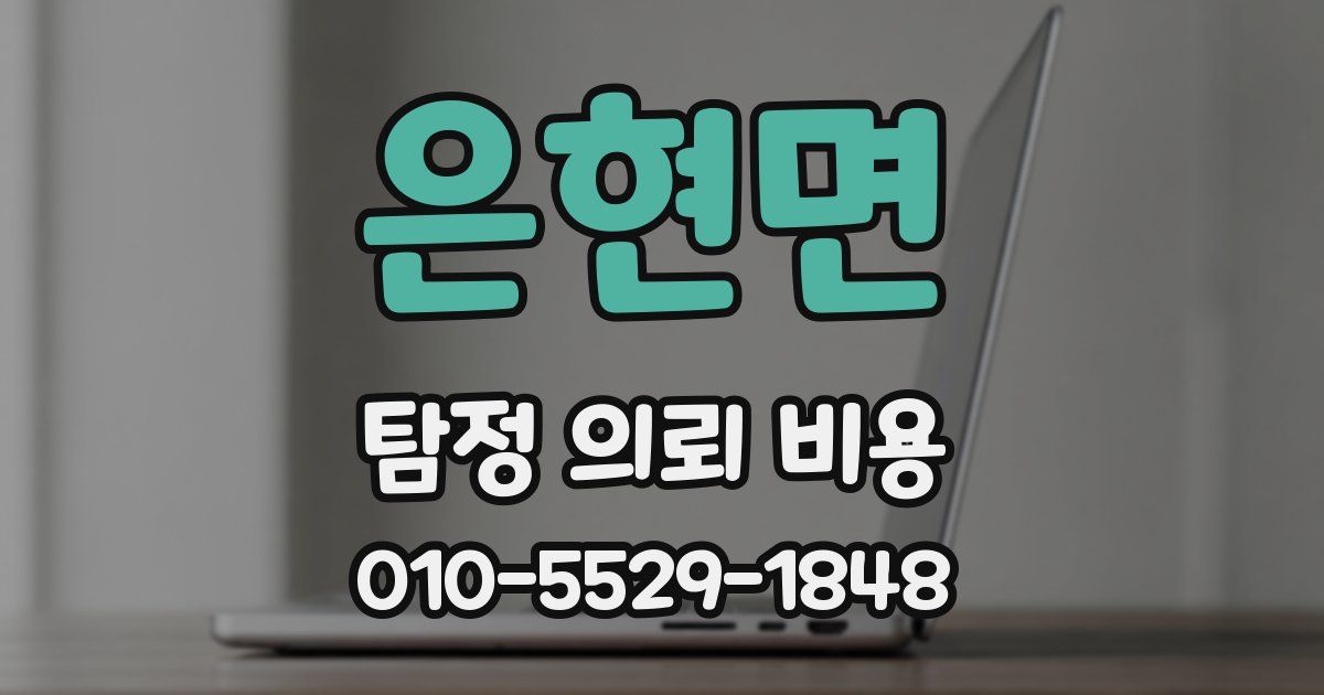 은현면 탐정 의뢰 비용