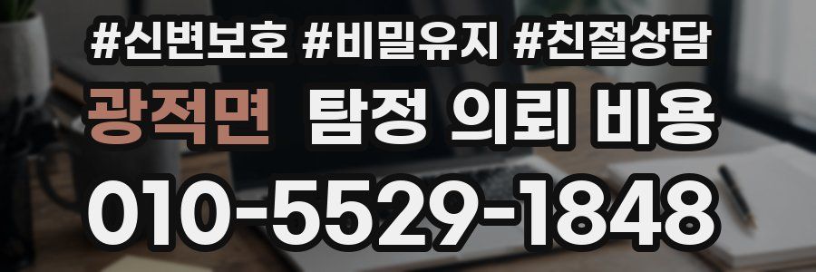 광적면 탐정 의뢰 비용