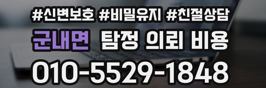 군내면 탐정 의뢰 비용