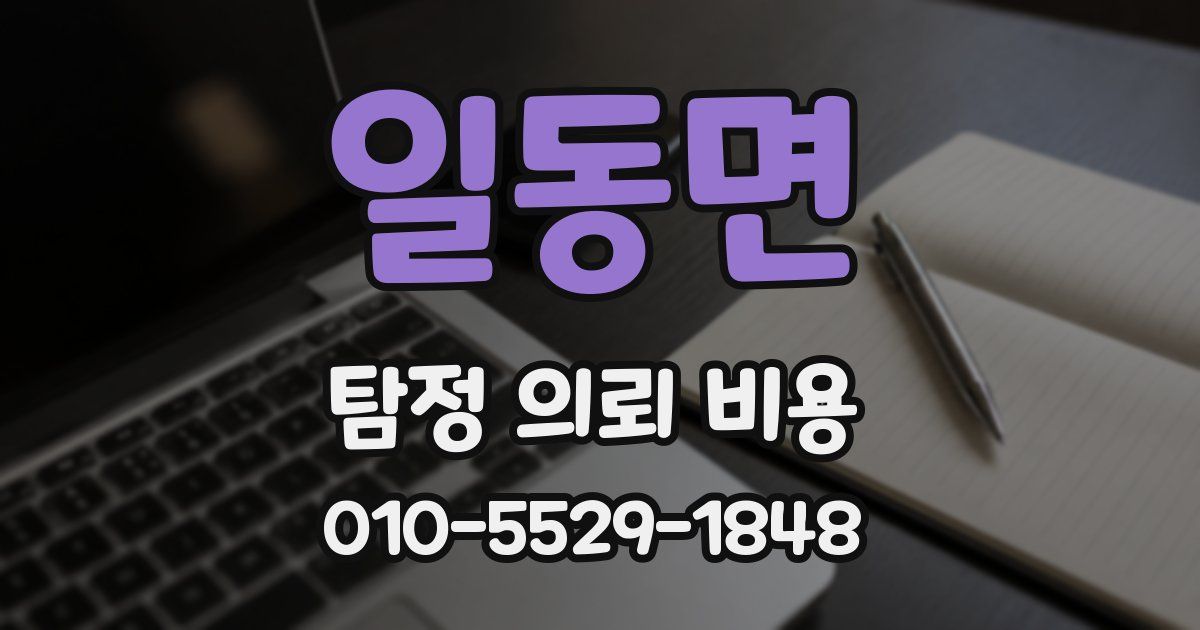 일동면 탐정 의뢰 비용