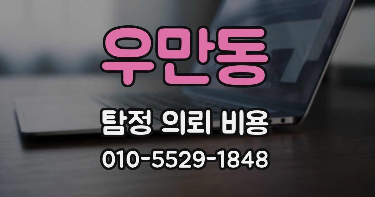 우만동 탐정 의뢰 비용