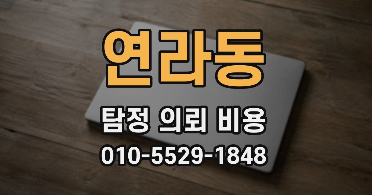 연라동 탐정 의뢰 비용