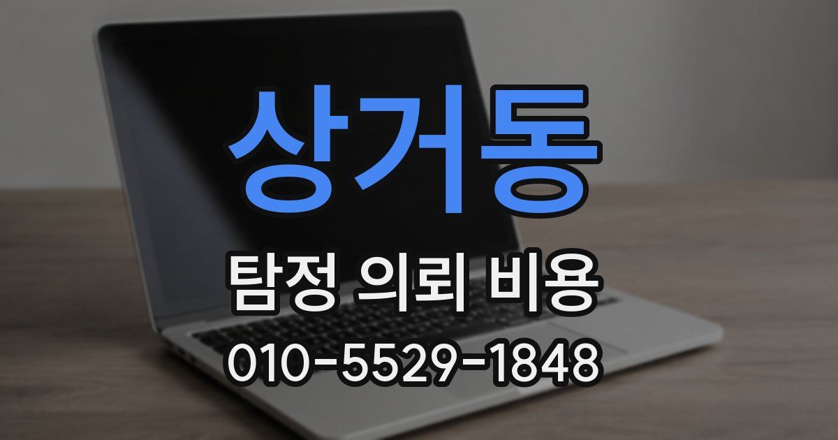 상거동 탐정 의뢰 비용