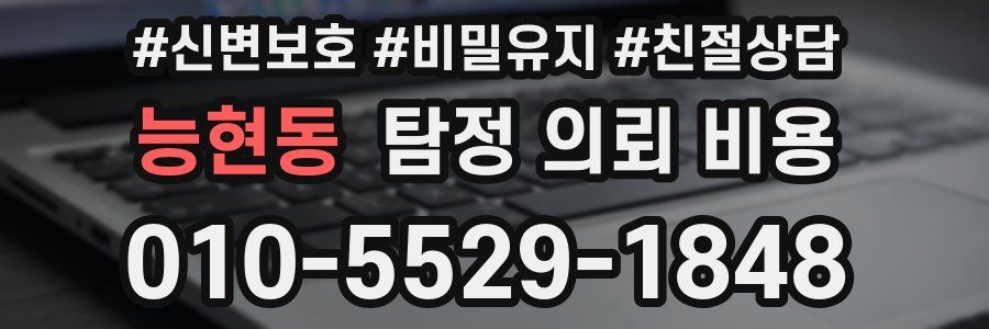 능현동 탐정 의뢰 비용
