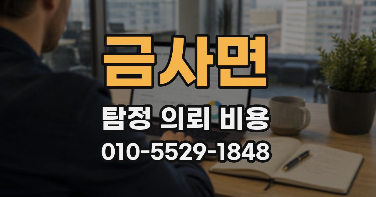 금사면 탐정 의뢰 비용
