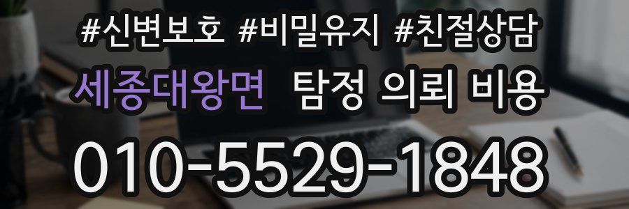 세종대왕면 탐정 의뢰 비용