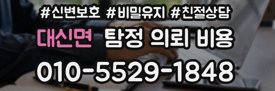 대신면 탐정 의뢰 비용