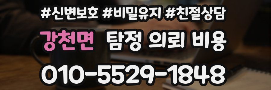 강천면 탐정 의뢰 비용