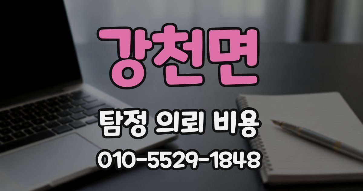 강천면 탐정 의뢰 비용