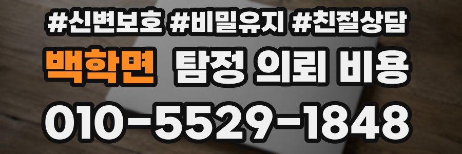 백학면 탐정 의뢰 비용