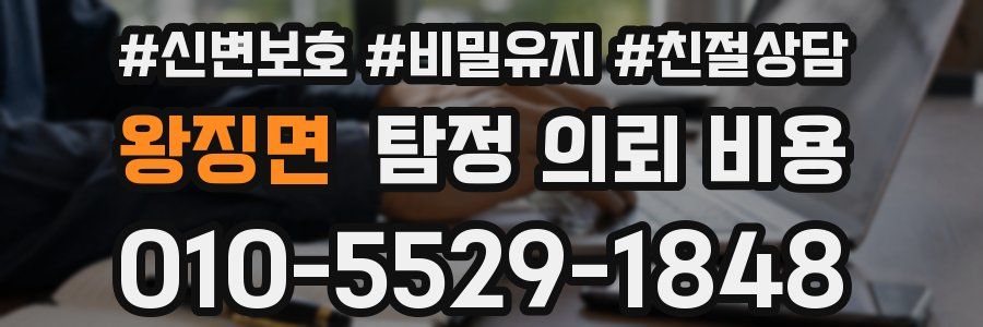 왕징면 탐정 의뢰 비용
