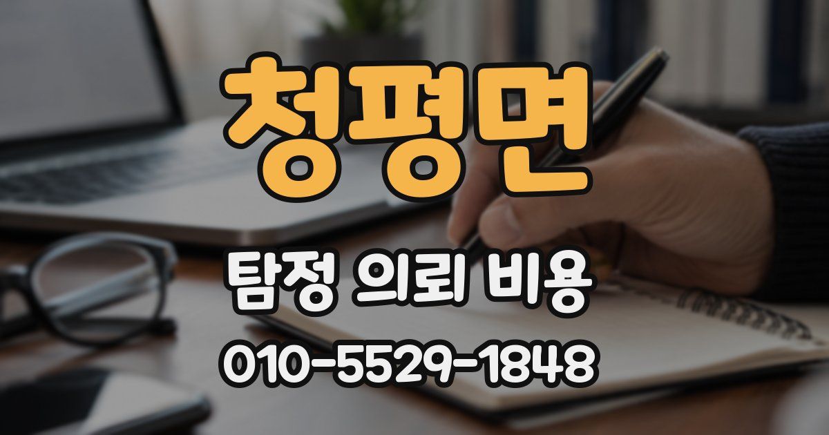 청평면 탐정 의뢰 비용