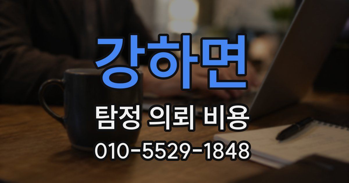 강하면 탐정 의뢰 비용