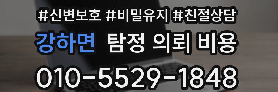 강하면 탐정 의뢰 비용
