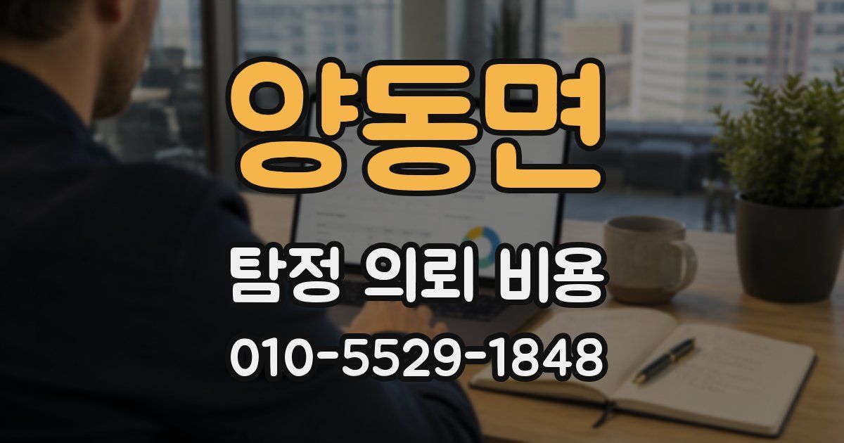 양동면 탐정 의뢰 비용