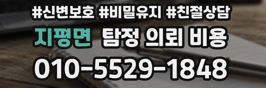 지평면 탐정 의뢰 비용