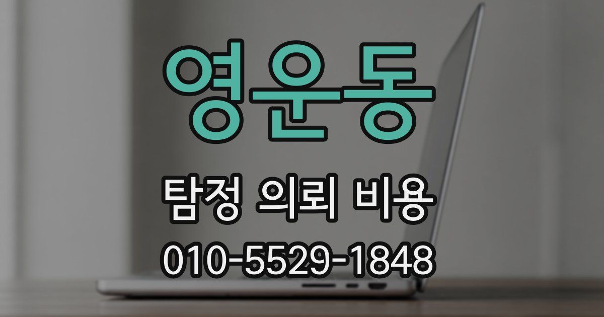 영운동 탐정 의뢰 비용