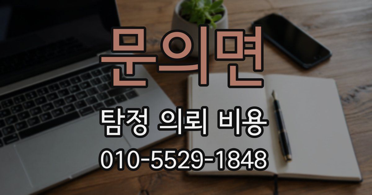 문의면 탐정 의뢰 비용