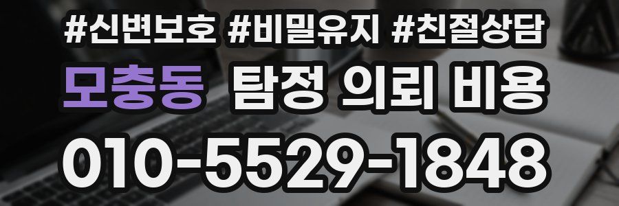 모충동 탐정 의뢰 비용