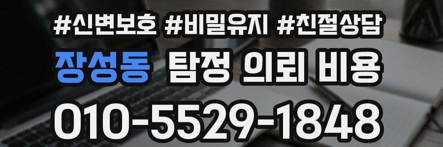 장성동 탐정 의뢰 비용