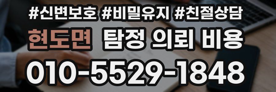 현도면 탐정 의뢰 비용