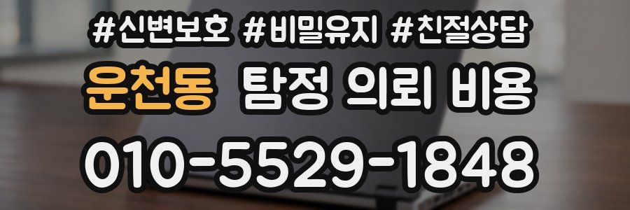 운천동 탐정 의뢰 비용