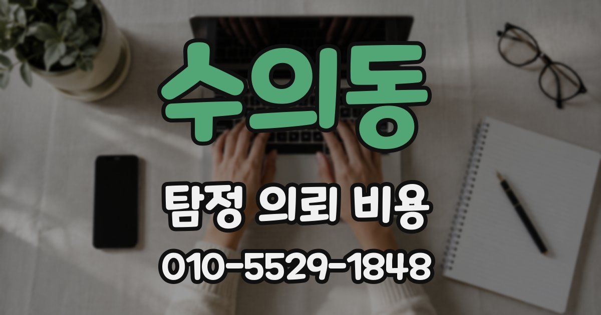 수의동 탐정 의뢰 비용