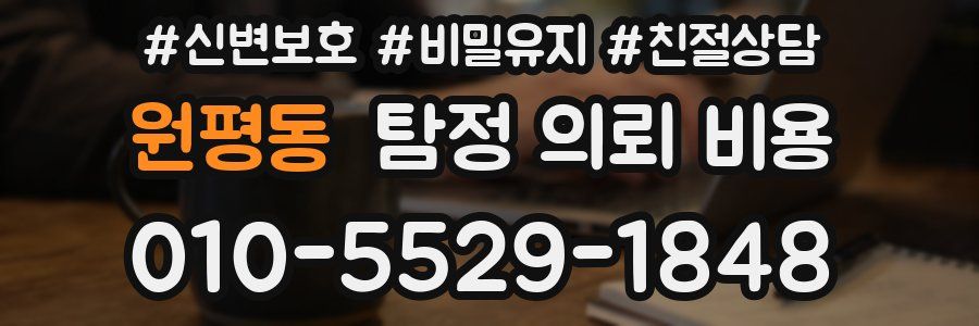 원평동 탐정 의뢰 비용