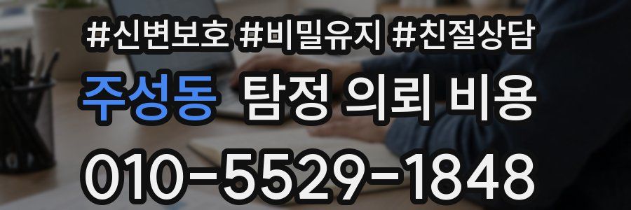 주성동 탐정 의뢰 비용
