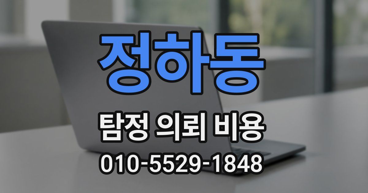 정하동 탐정 의뢰 비용